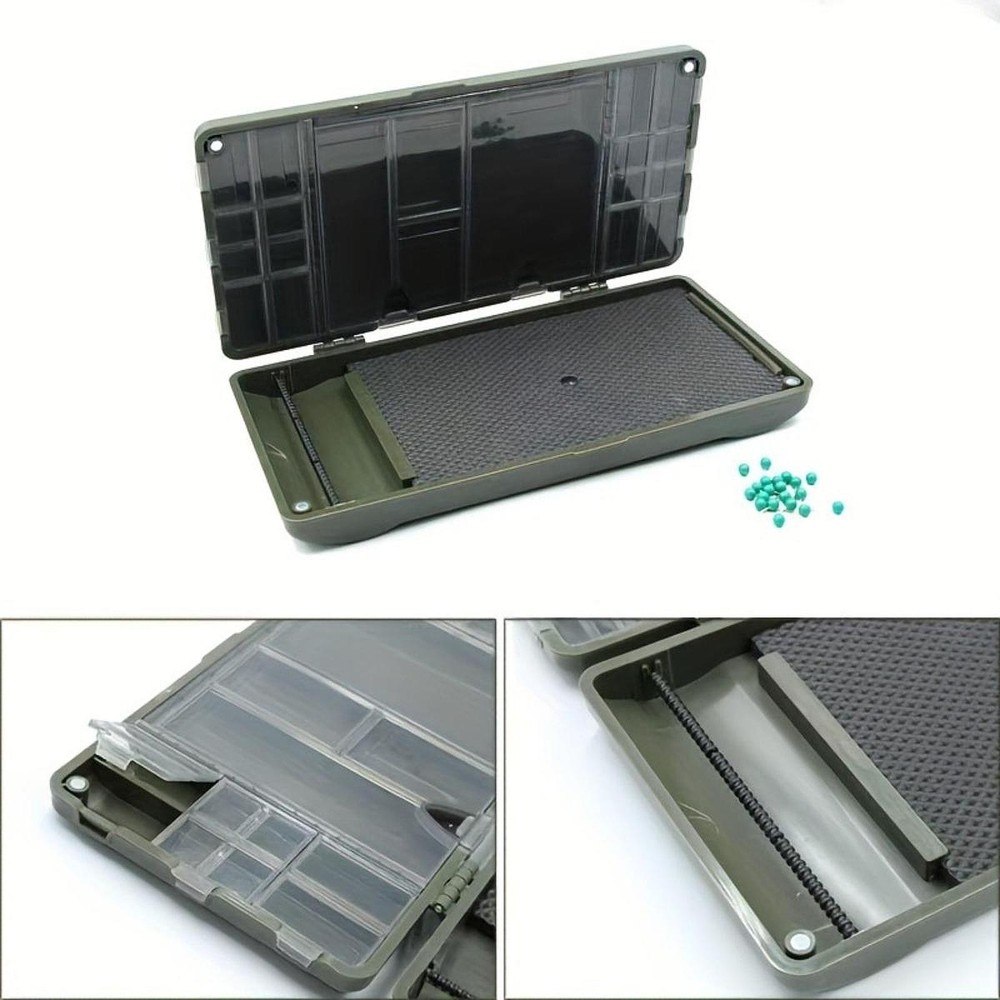 Rig Box Fly Box 2 Layer casting Lightweight PVC Portable Fishing Rig Storage