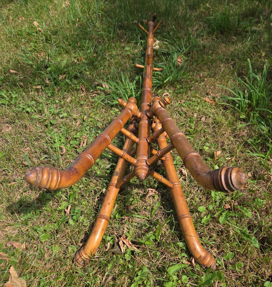 Bamboo Hall Tree Coat Rack Victorian antique