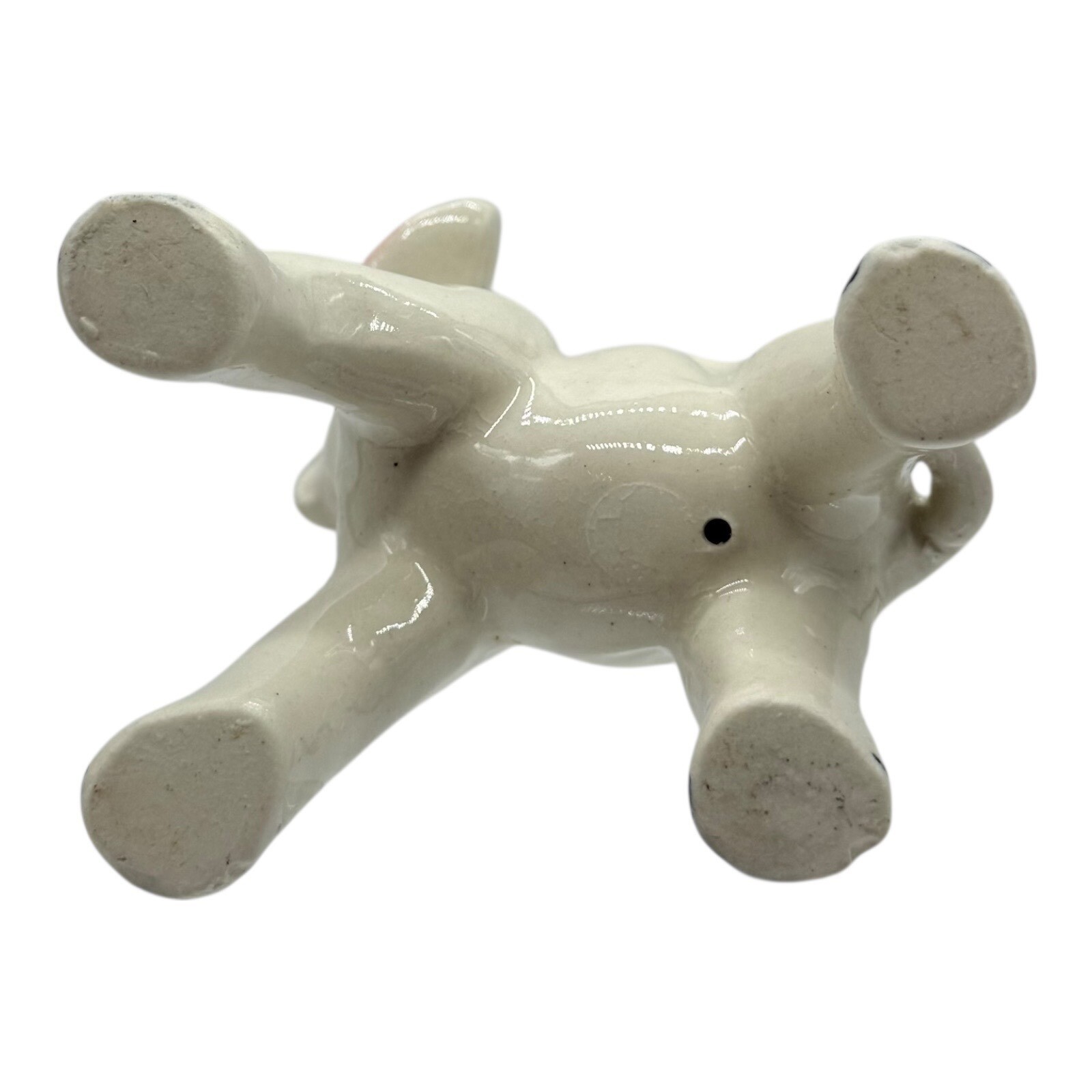 Vintage Elephant Figurine Trunk Up Good Luck Decor Ceramic Animal Statue