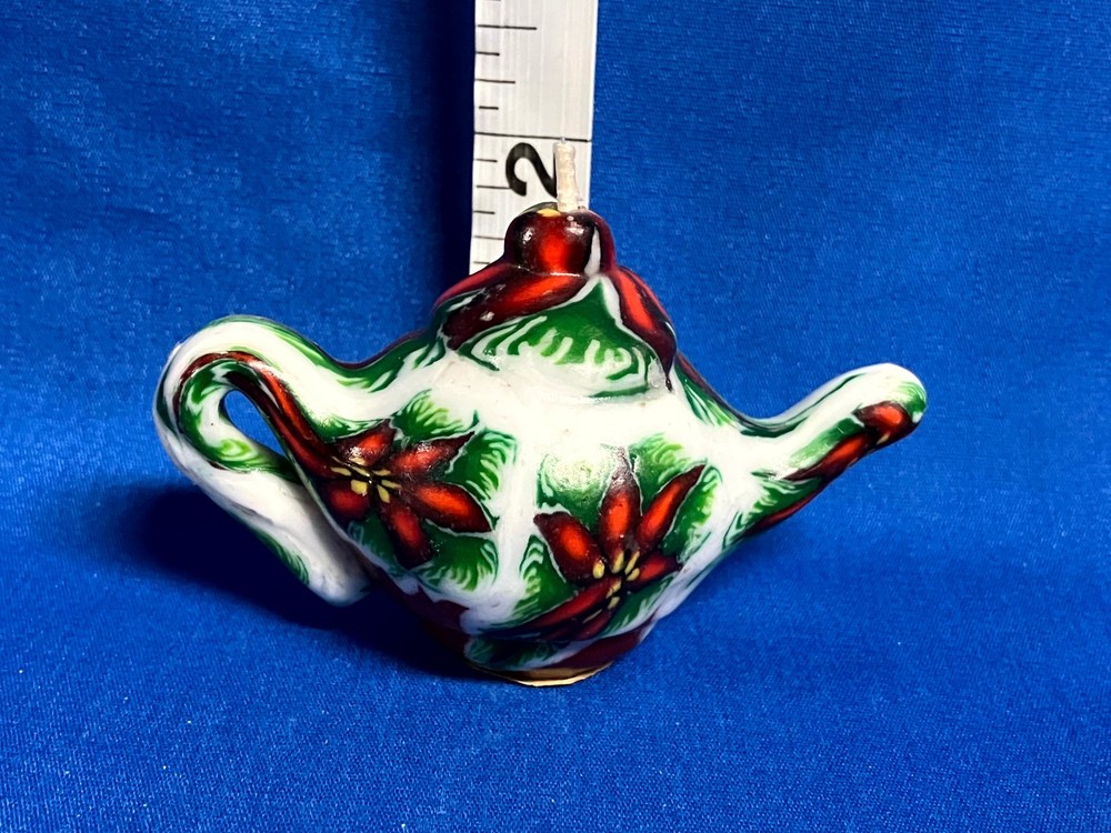 Set of Five Tiny Teapot-shaped Candles - Never Lit