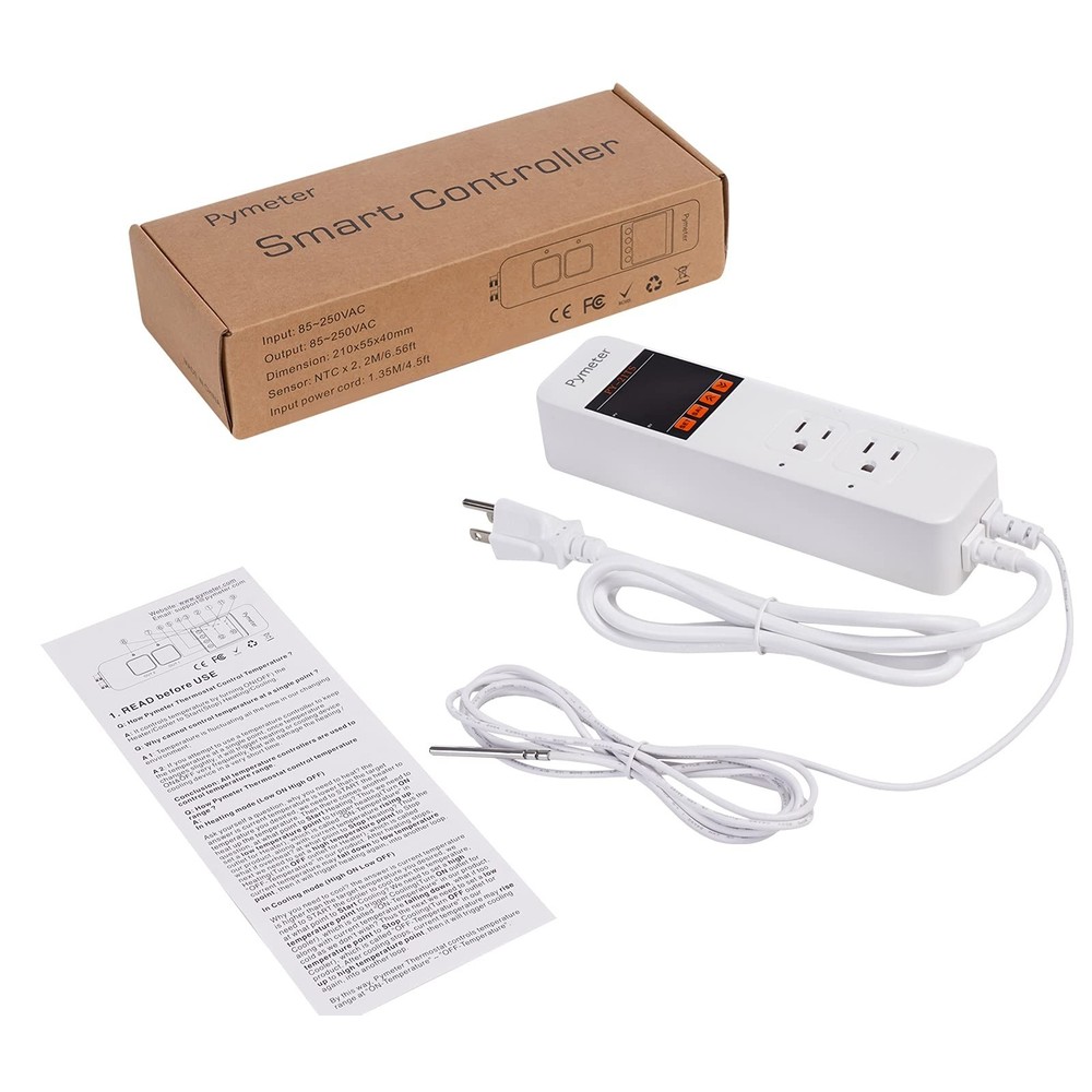 Attic Fan Thermostat Controller Temperature Switch Plug Outlet for Seedlings,...