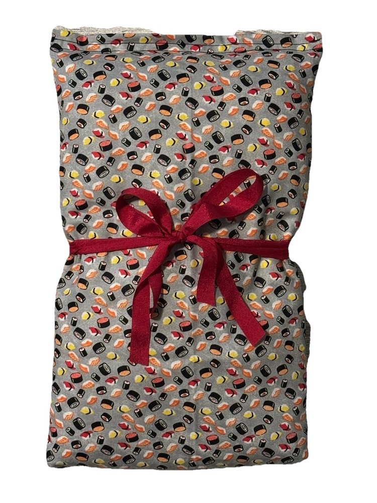 Microwavable Natural Corn Bag / Heating Pad Hot Pack - Sushi Pattern