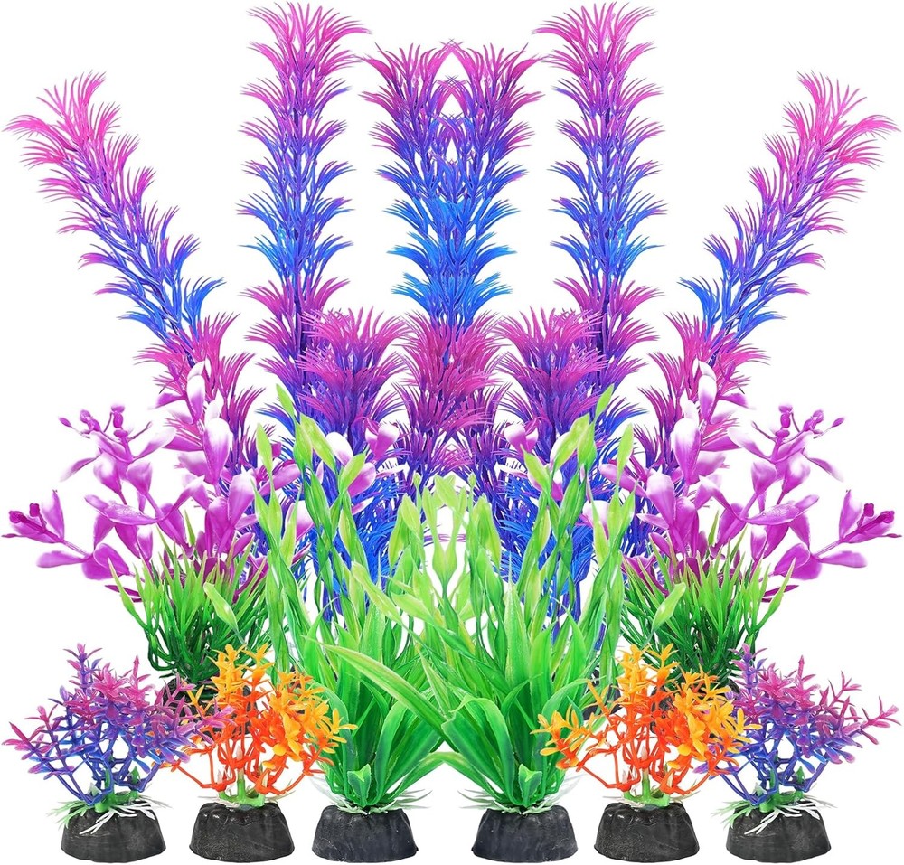 10 Pack Purple Artificial Aquarium Plants