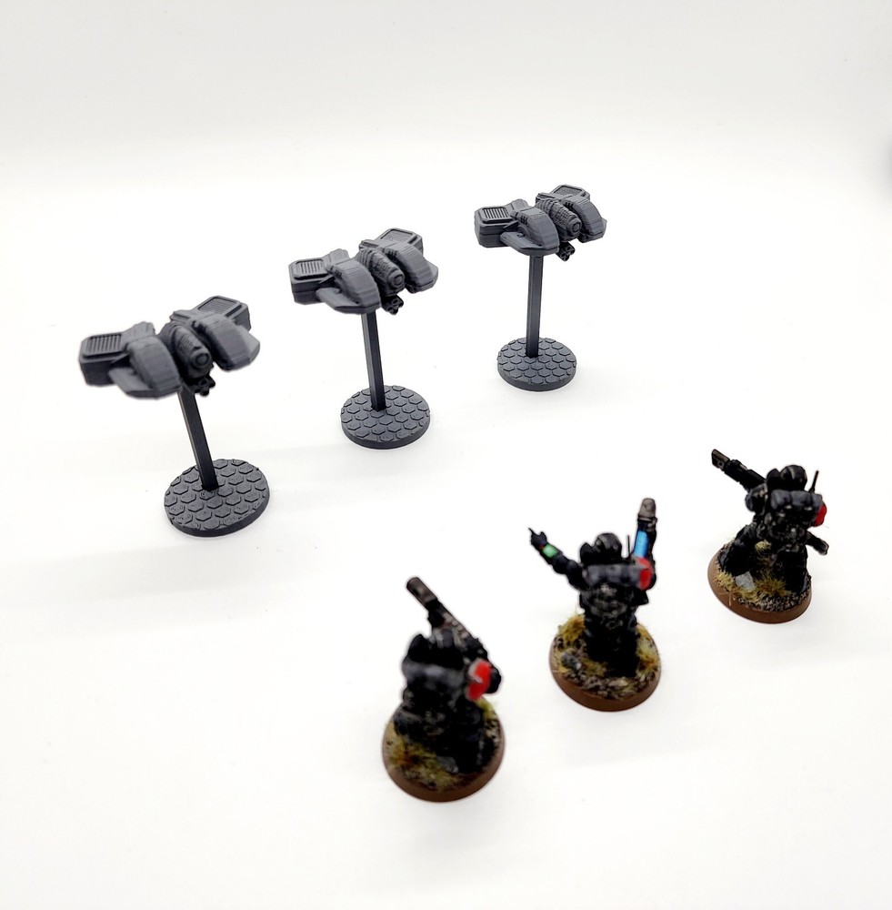3d Printed Miniatures Gunhawk War Drones 40K Proxy Terrain for Tabletop Gaming