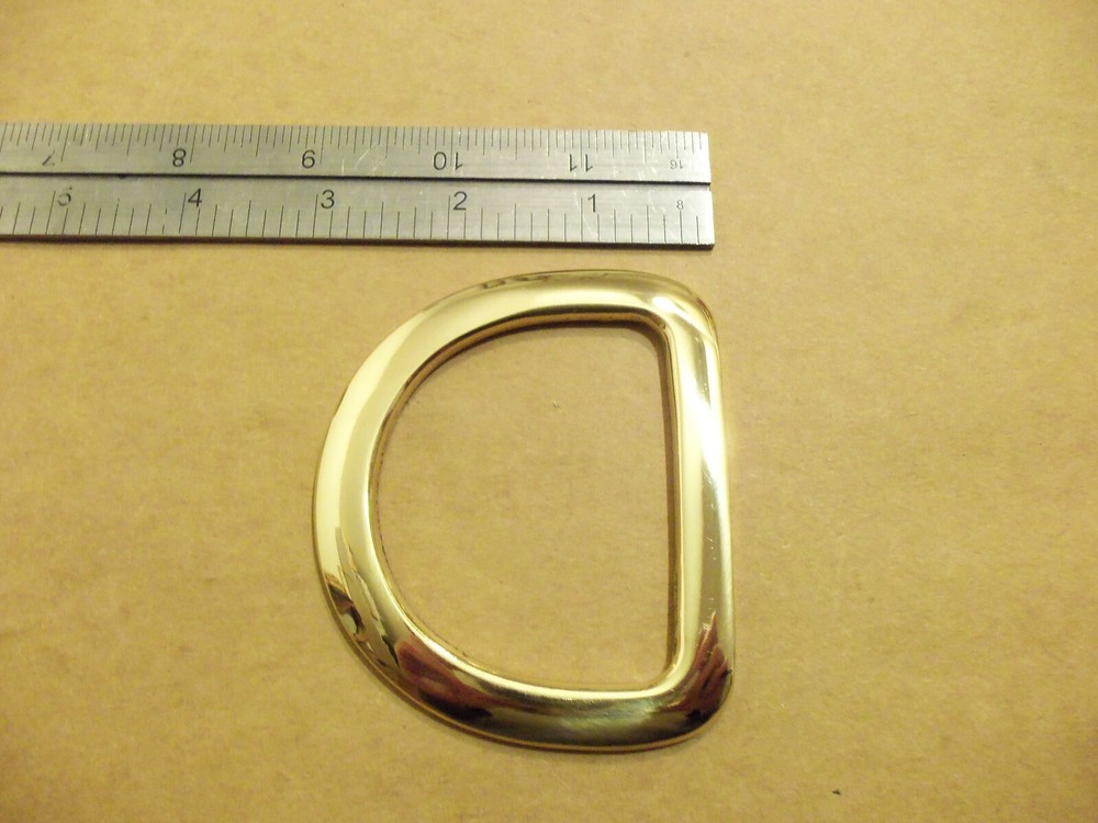 2 1/2" Solid Brass Heavy Duty Saddle D Rings (Pack Of 2)