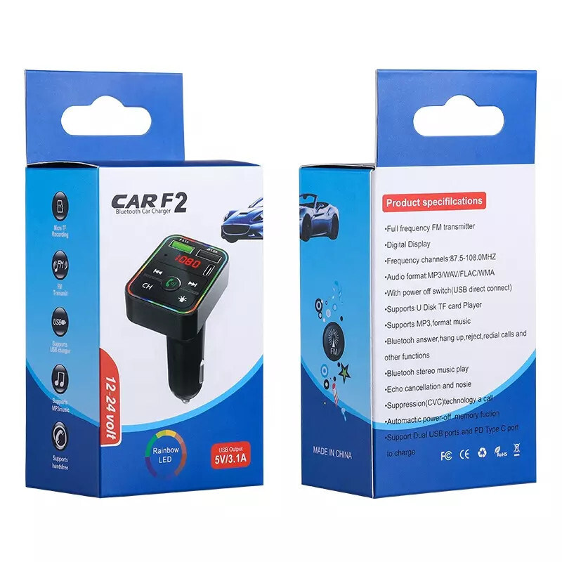 In Car Bluetooth FM Transmitter Radio MP3 Wireless Adapter Car Kit 2 USB Charger