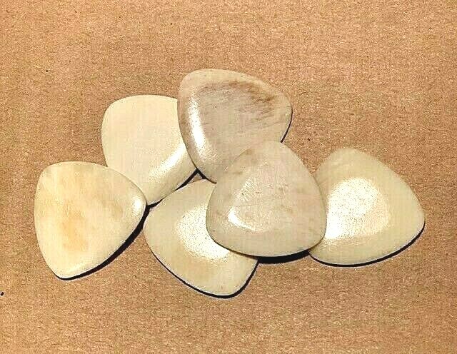 RMSC Hand Crafted Buffalo Bone Guitar Picks - 6 pack + 1st CLASS SHIPPING!!!!