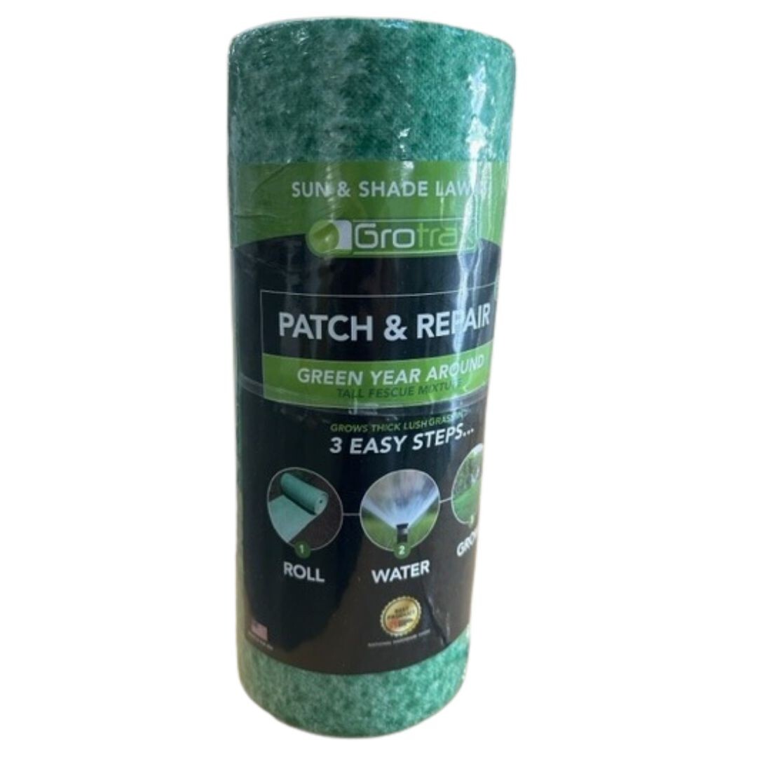 12PK - Biodegradable Grass Seed Mat, Year Round Green - 50 Sq Ft Quick Fix Rolls