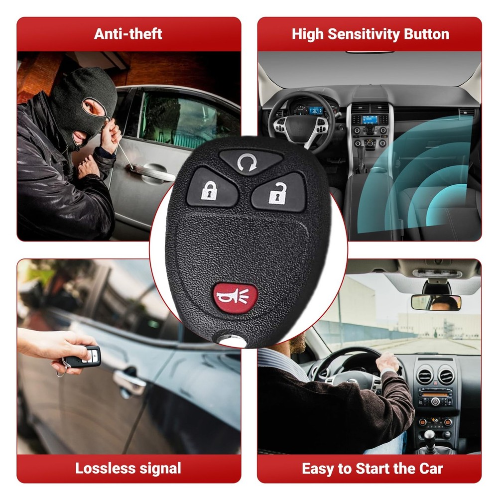 Key Fob Keyless Entry Remote Control Compatible with Chevy Silverado Avalanch..