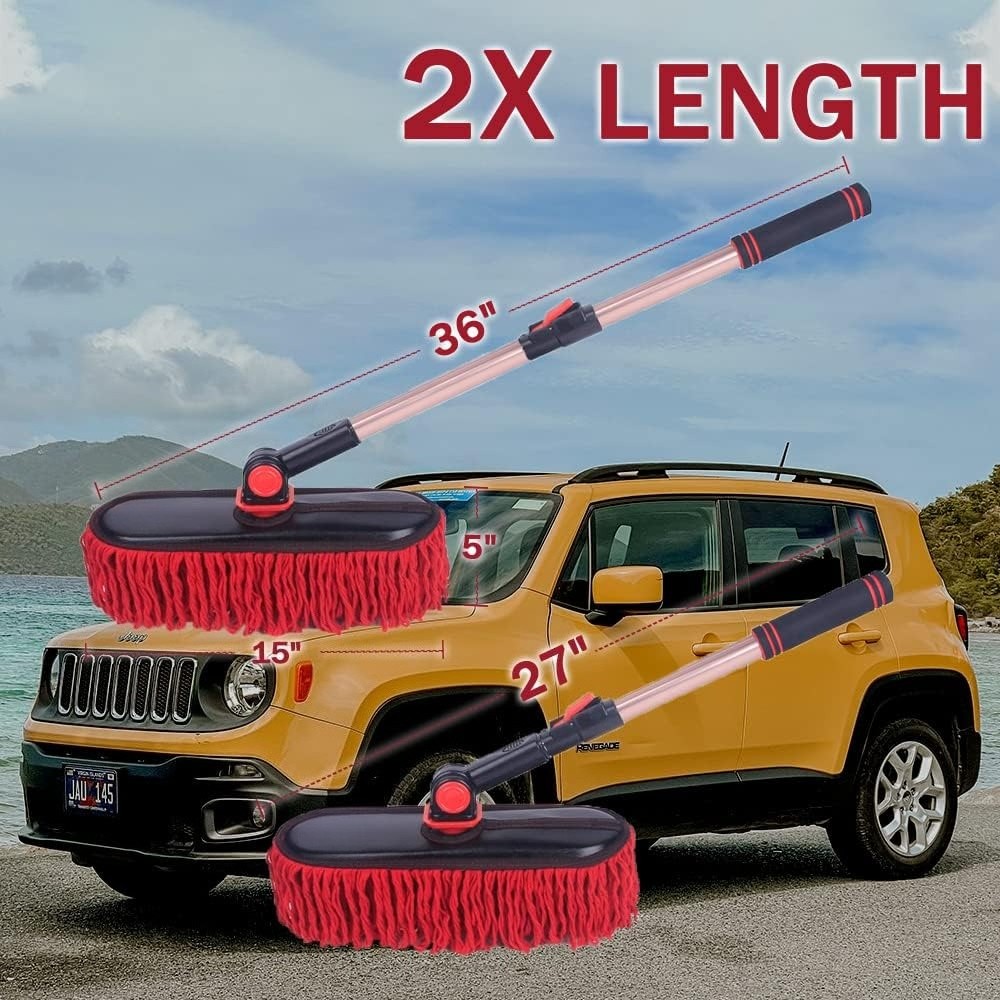 Car Duster Exterior Scratch Free,Dust Brush with Extendable Telescoping Handle