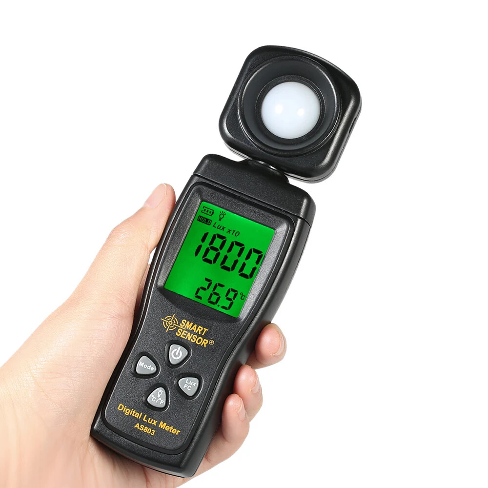 SMART SENSOR Mini Digital Lux Meter Handheld Illuminometer Luxmeter 0-200000 Lux