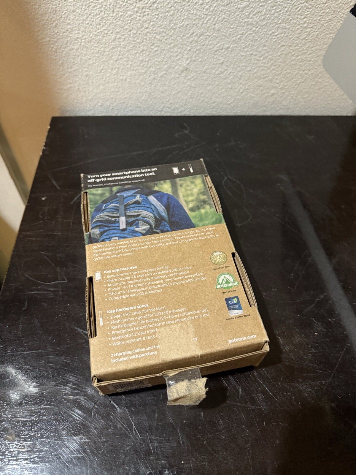 2 of GoTenna Off-Grid Texting SMS GPS Communicator Radio. Purple & Orange. 2x