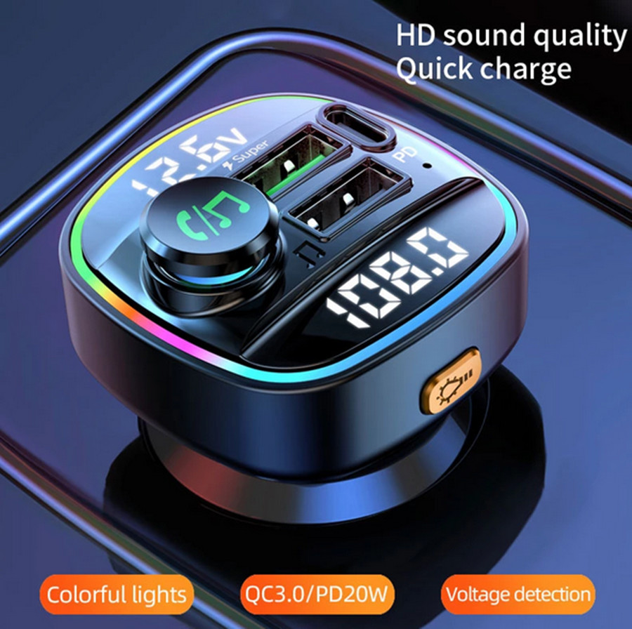 Bluetooth Car Adapter FM Transmitter USB AUX Radio Handsfree MP3 Player For Car