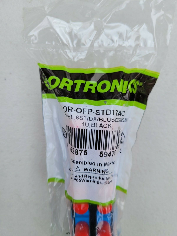 New Ortronics OR-OFP-STD12AC Adapter Panel W/ 6 Duplex Single Mode ST Connectors