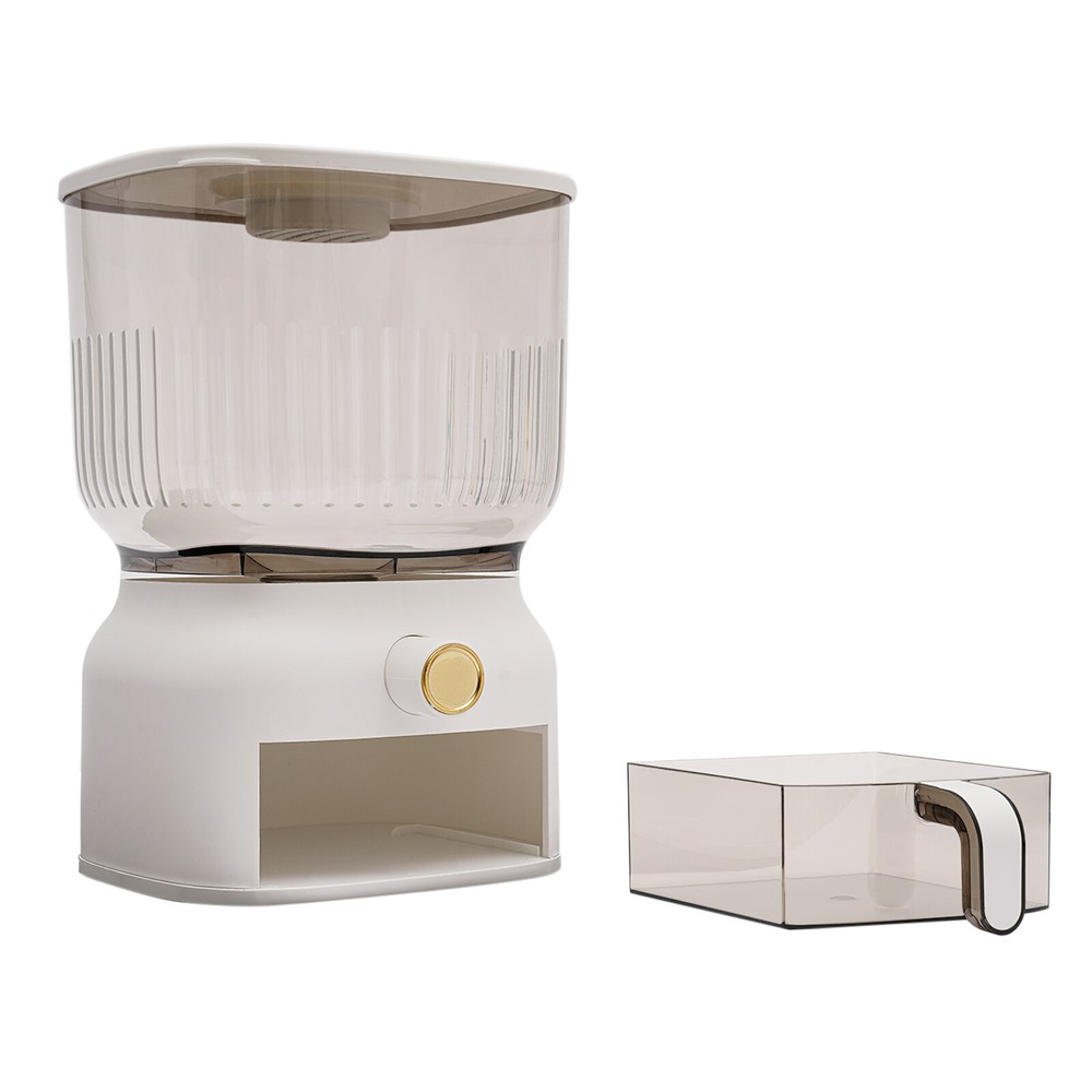 13.23lbs Rice Dispenser Grain Storage Container Kitchen Organizer With Rice Cup
