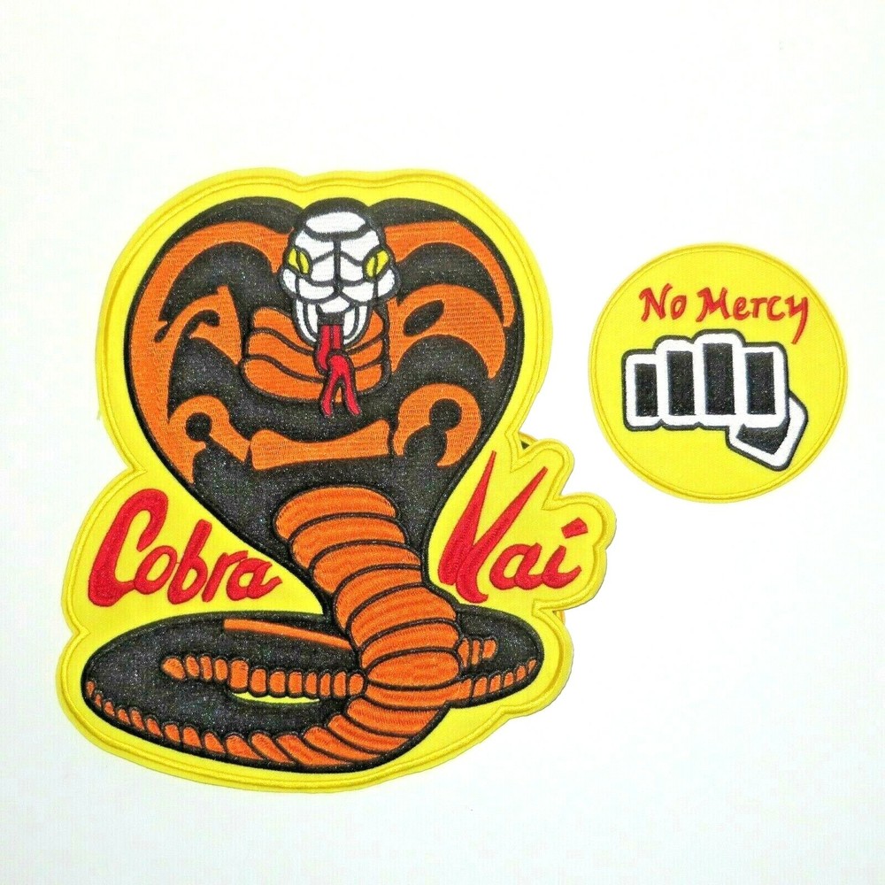 KARATE KID COBRA KAI large 9.8" Jacket & 4" Shoulder Iron On PATCH SET