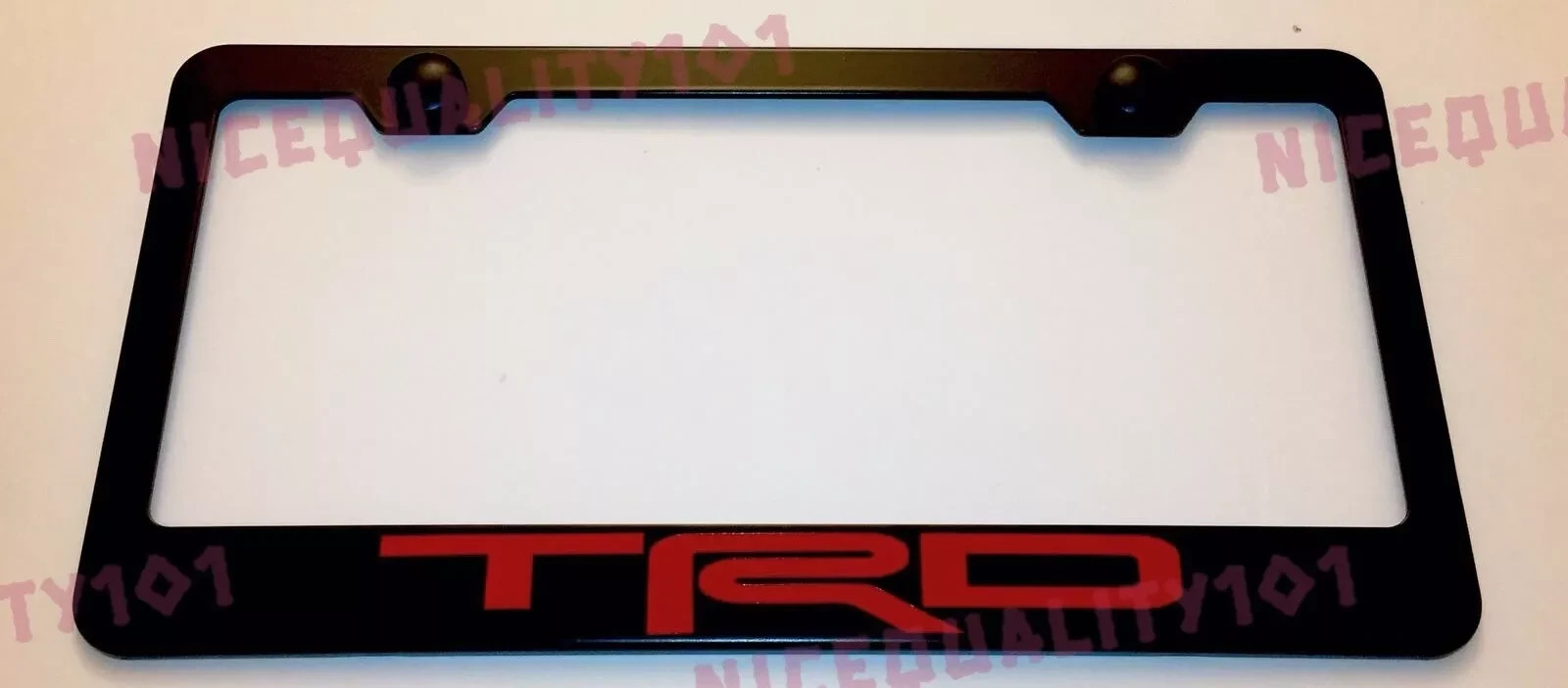 Toyota TRD  Stainless Steel Black Finished License Plate Frame Holder