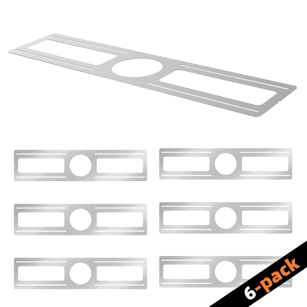 Lot 26" Panel Light Mounting Base Plate, 6/24/48/72 Pack Silver