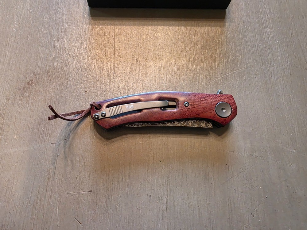 BNB Knives - Damascus Falcon Folder Knife