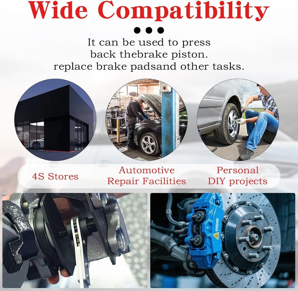 Brake Caliper Compression Tool,Caliper Piston Compressor Tool with 2 Brake Calip