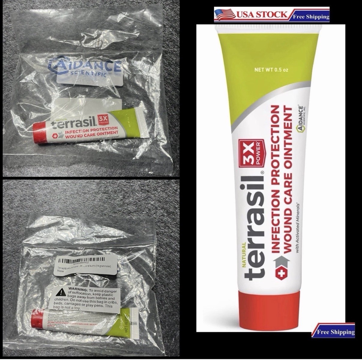 Terrasil Wound Care 3X Faster Healing, Infection Protection Ointment .5oz