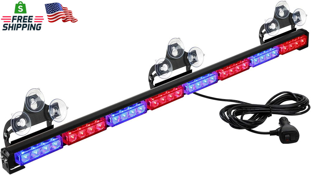 ASPL 36" 32LED Traffic Advisor Light Bar Warning Emergency Strobe Light Bar Dire