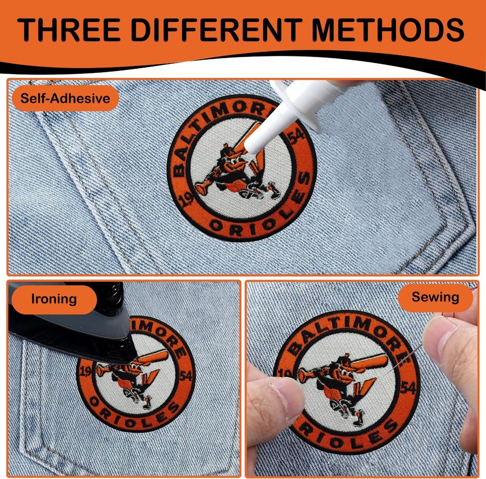 Baltimore Orioles Baseball Team Logo Iron On Patch-Sew Patch-Embroidered Patch