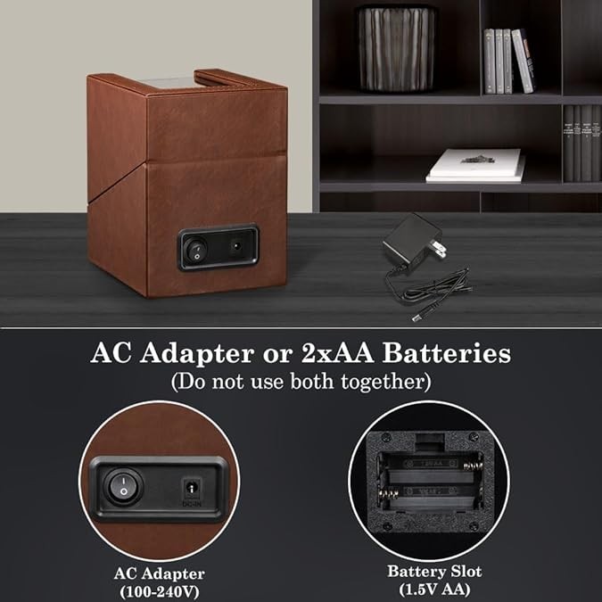 Automatic Rotation Single Watch Winder Box Leather Storage Display Case Gift
