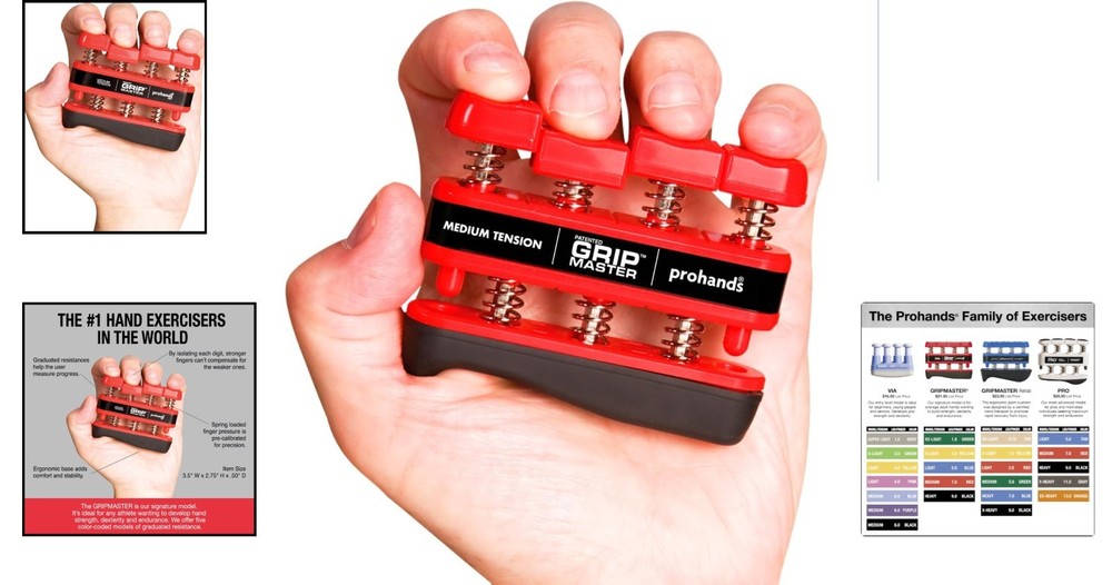 Gripmaster Finger Exerciser - Isolate Each Finger for Maximum Strength