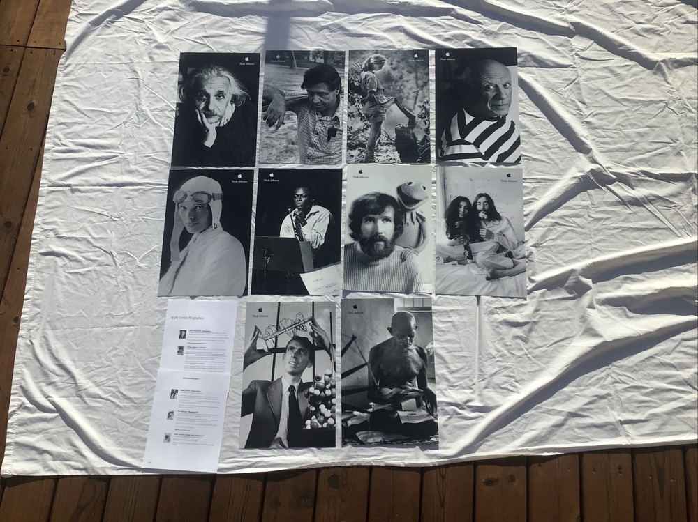set of 10 apple think different posters