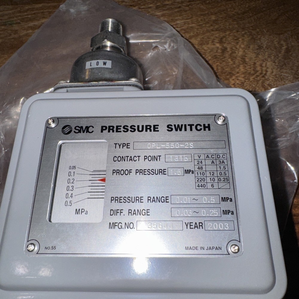 NEW SMC OPL-550-2S Pressure Switch