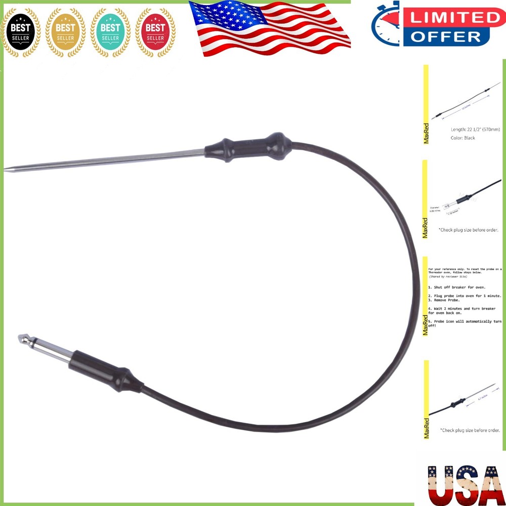 Waterproof Digital Meat Probe Thermometer - Replacement for Bosch & Thermador