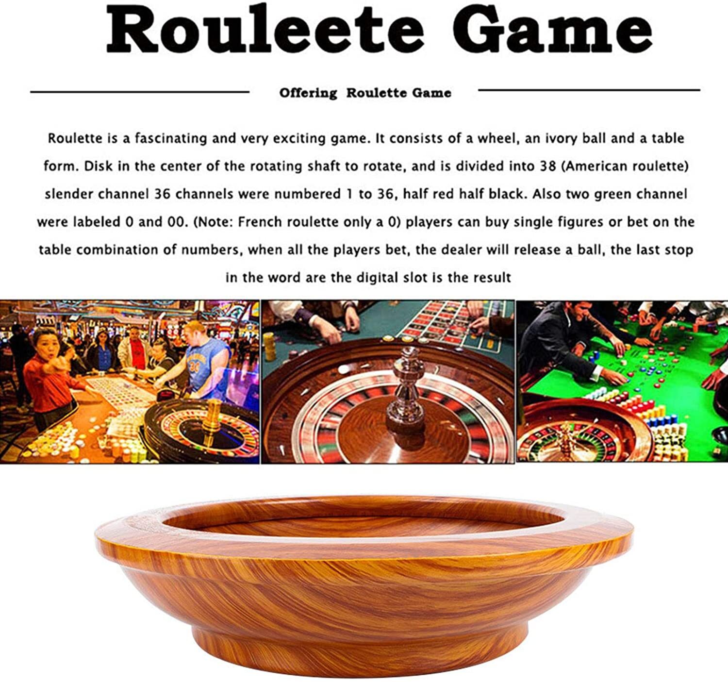 luning Wooden Roulette Wheel Set Professional Roulette Wheel European Roulet