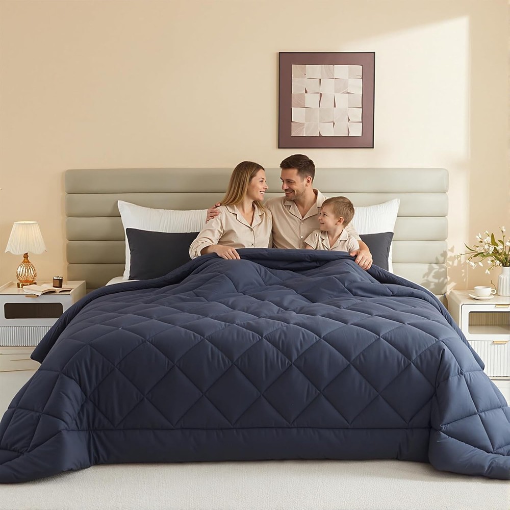 128x120 Oversized King Comforter, Extra Large King Size Comforter Oversized- Gre