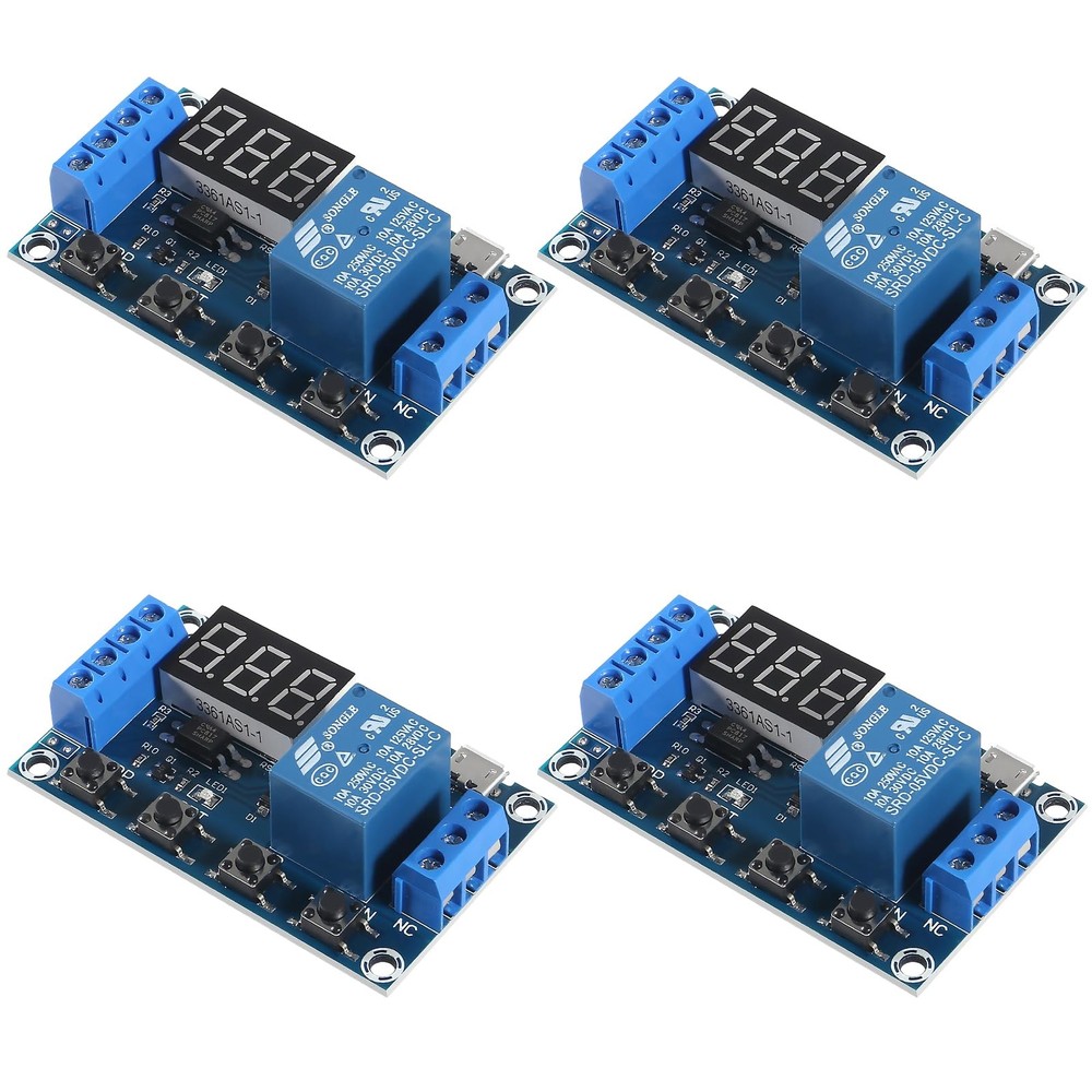 Coliao 4pcs DC 6-30V Timer Relay Programmable Delay Module as shown