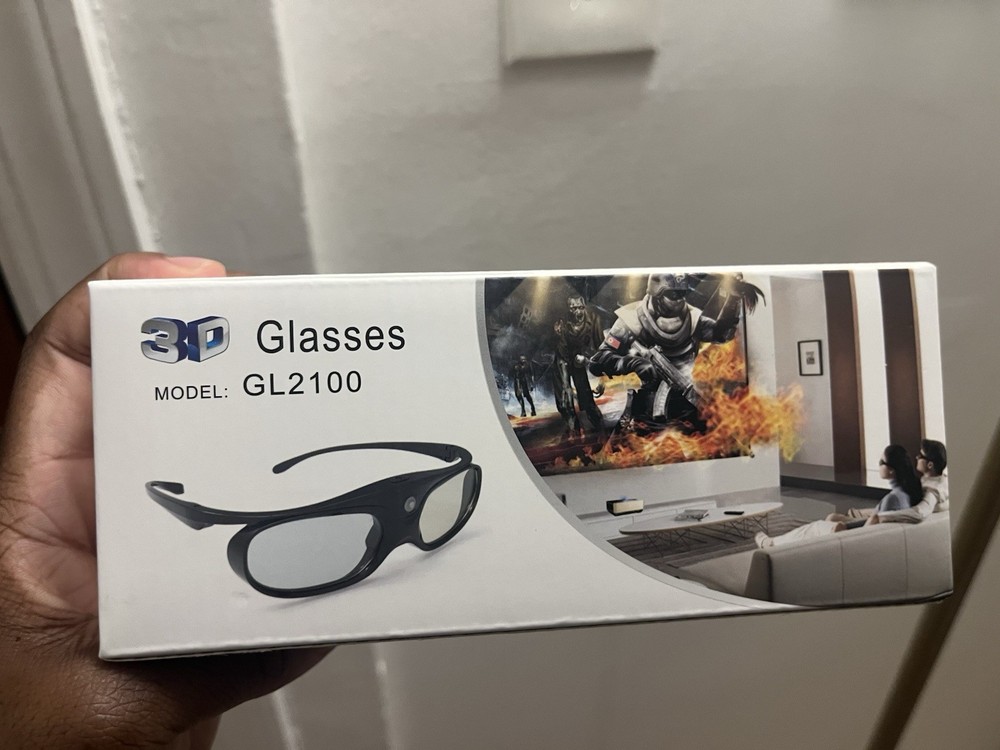 3D Glasses GL2100 Black with 3D Visuals for Enhanced Viewing Experience