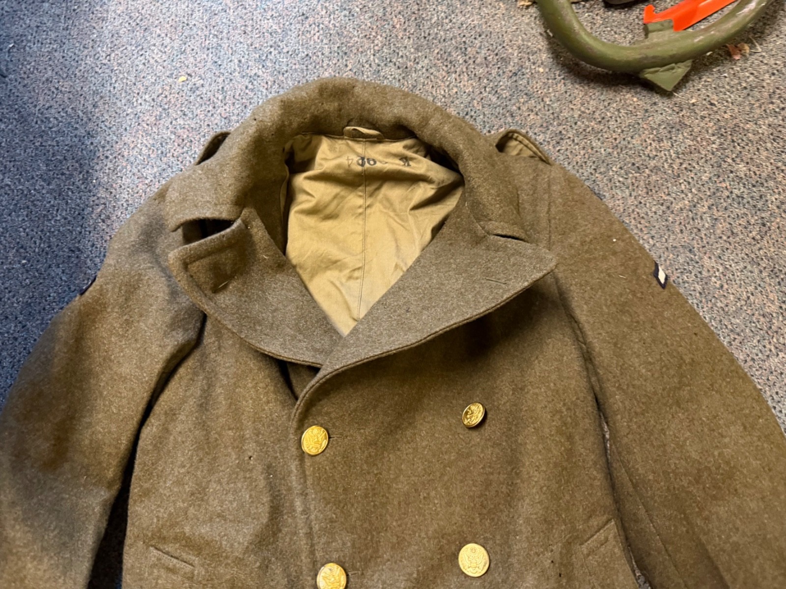 ORIGINAL WWII US ARMY WINTER M1938 GREATCOAT OVERCOAT- MEDIUM/LARGE 42R