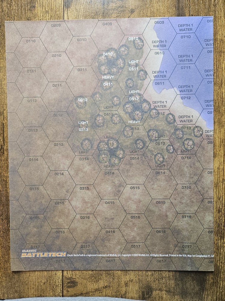Classic Battletech 2003 Map Set Compilation #1 - 22 Total Maps (Missing Two) VG