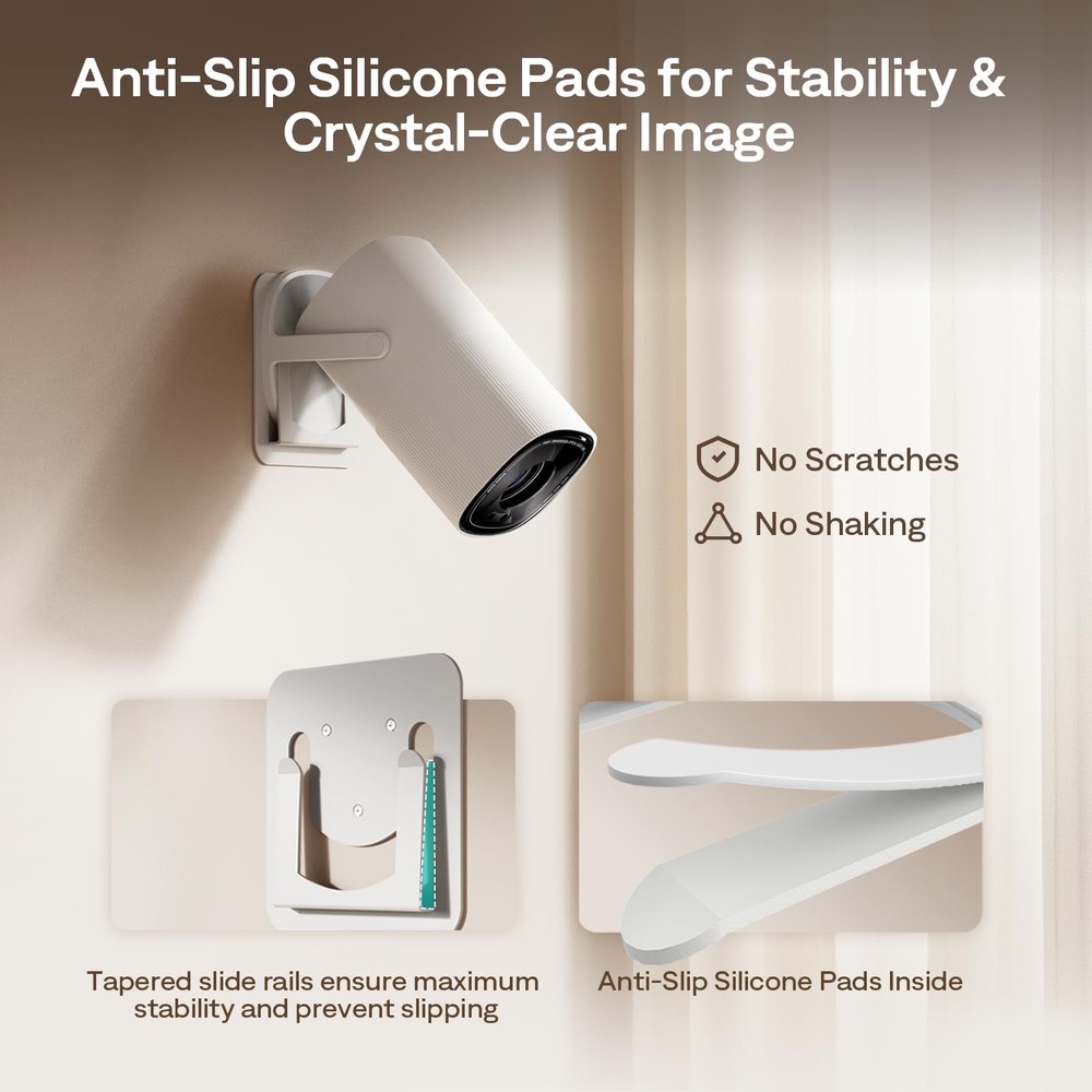Durable Non-Slip HY300 Projector Ceiling Mount Wall Holder Compatible Pro White