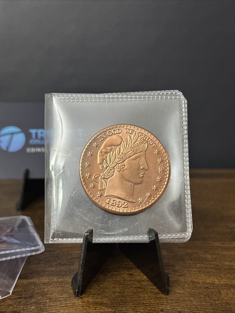 1 AVDP oz 0.999 Fine Copper Round - Barber Half