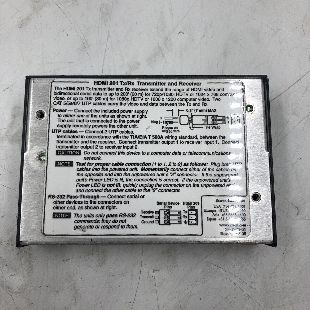 Used Extron HDMI 201 UNTESTED READ