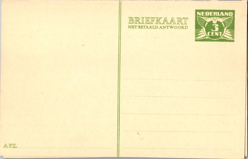 Netherlands Higgins & Gage 186 Unused.
