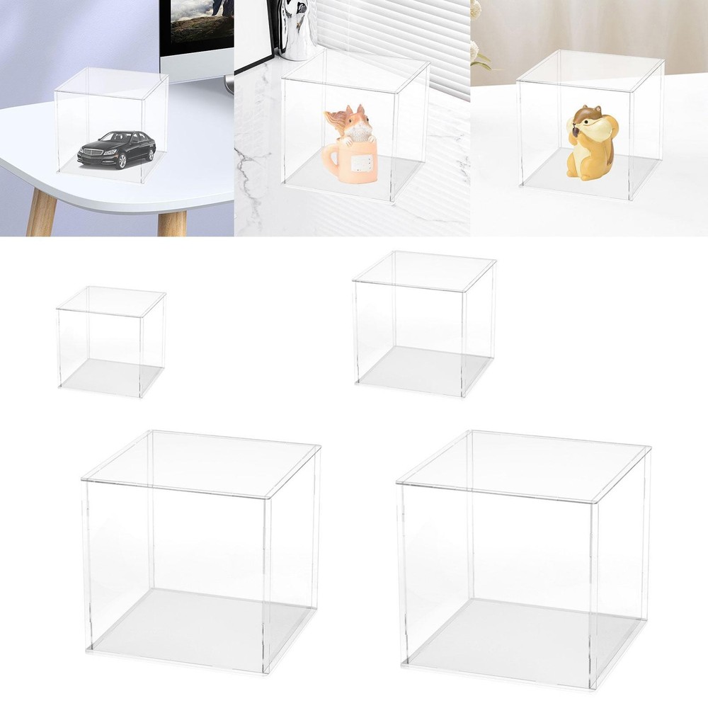 Acrylic Display Box Figures Display Stand Storage Bin Dustproof Stackable