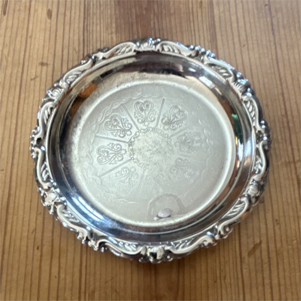 Silver-Plated EP on Steel Decorative Ornate Dish Made in Italy Elegant Tableware