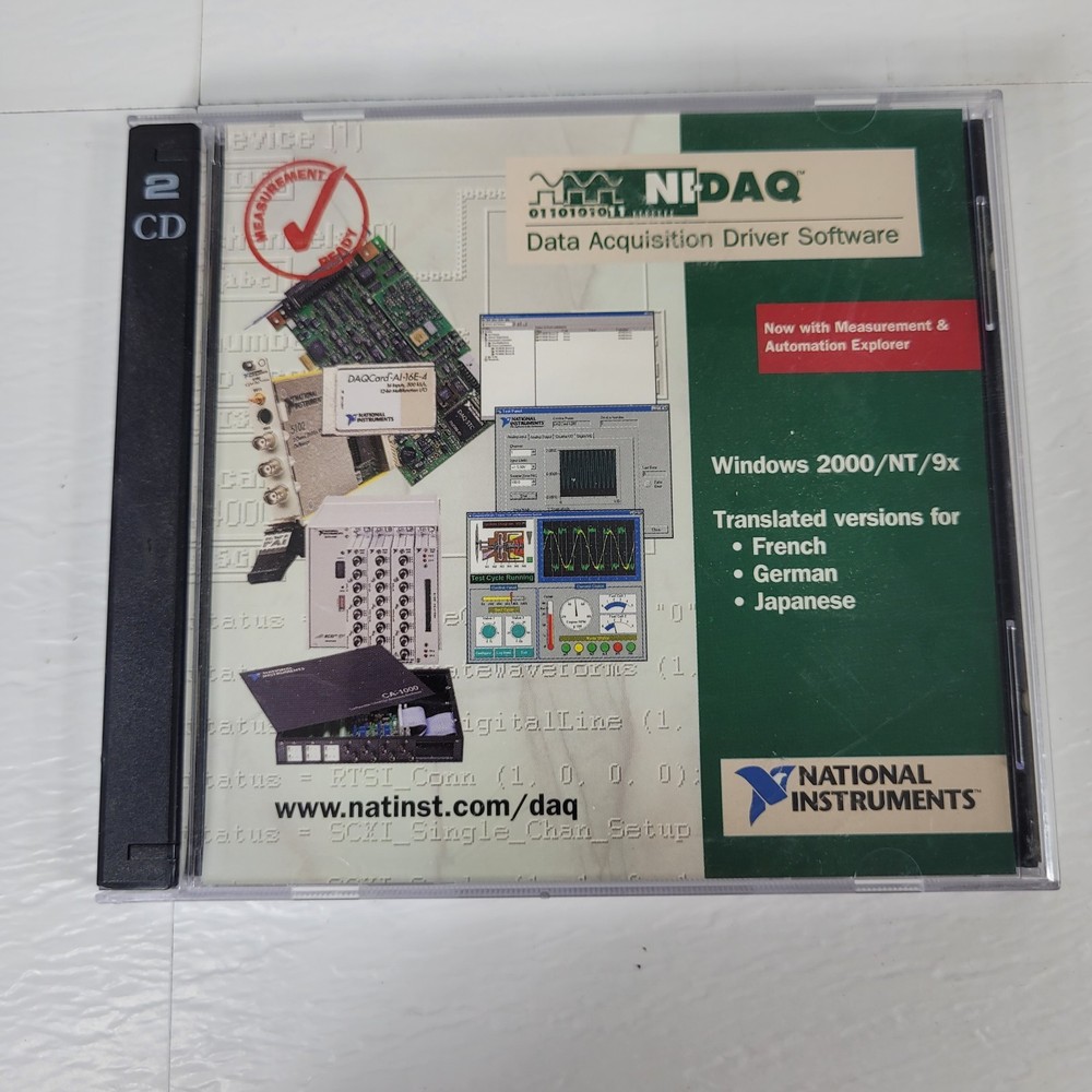 NI-DAQ Data Acquisition Driver Software Disks 1 and 2 for Windows 2000/NT/9x