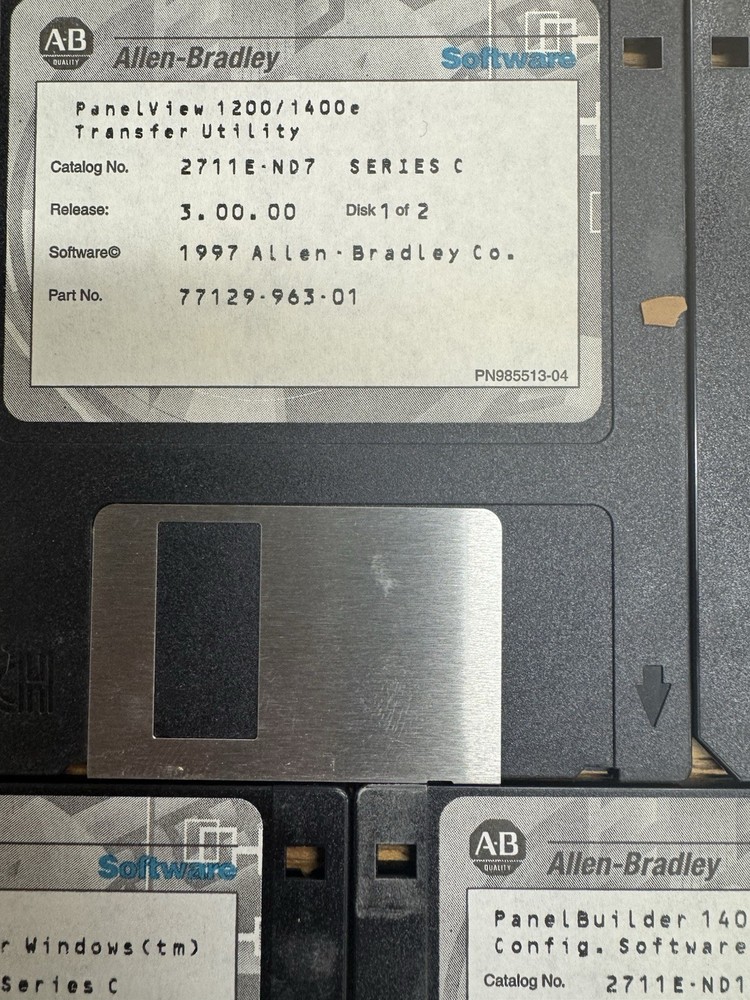 Allen Bradley Software Floppy Disk Lot