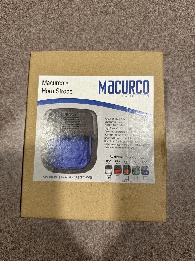 MACURCO HS-C - Horn Strobe Combo (Clear)
