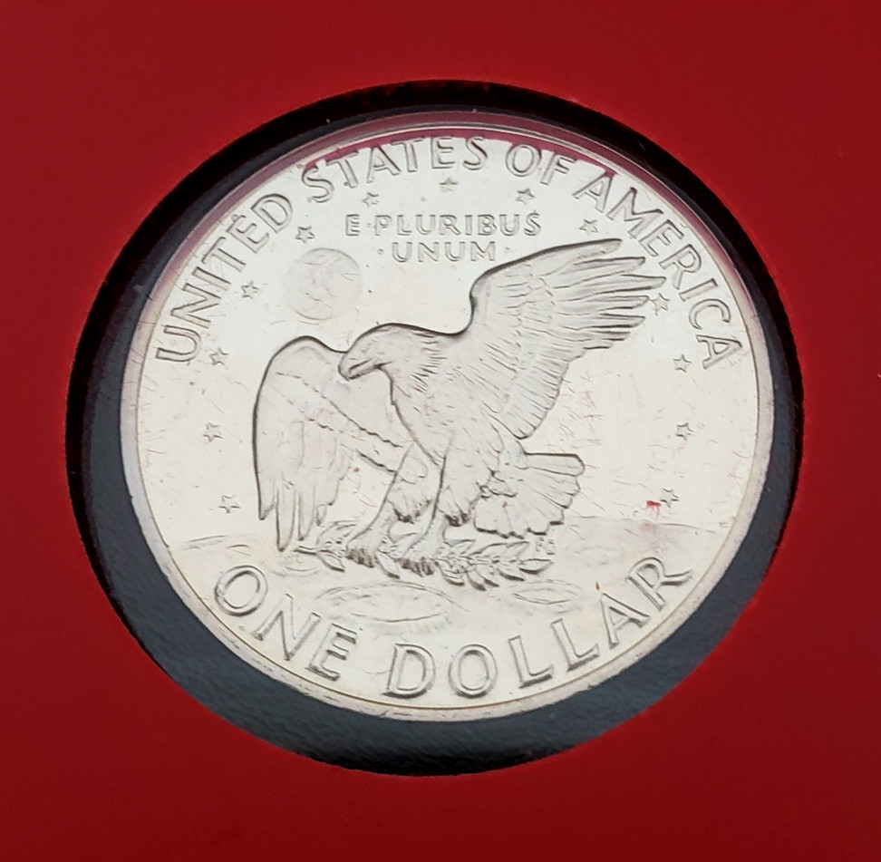 US Proof Silver 1971 S Eisenhower US Mint Package 40% Silver DDE Portrait Eagle