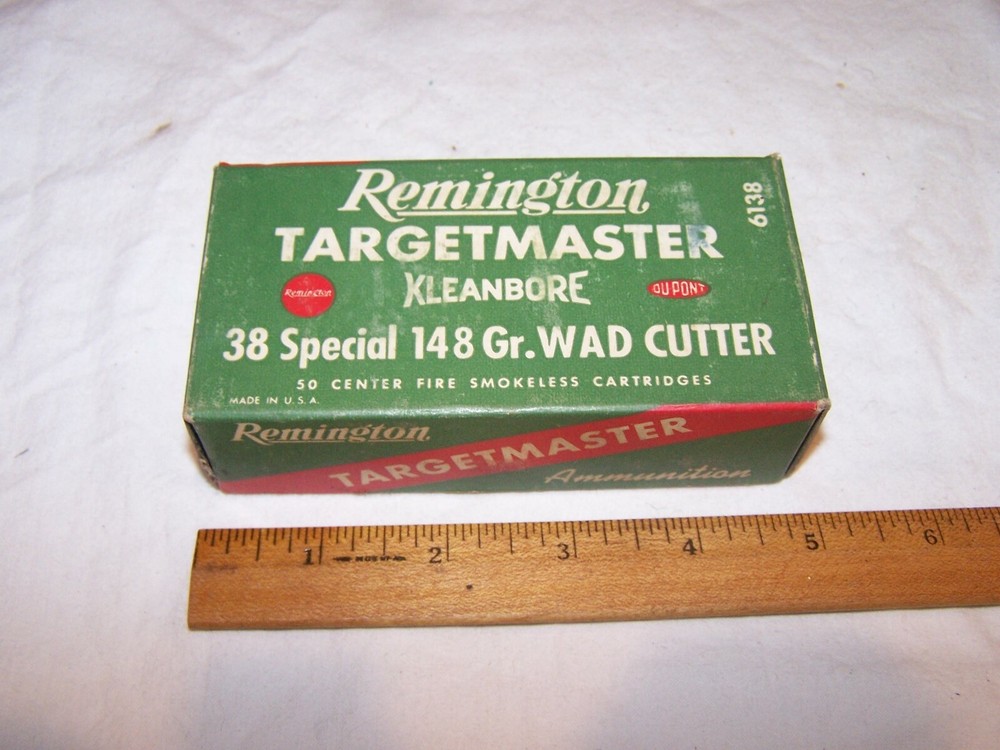 Vintage Empty REMINGTON Targetmaster 38 Special Kleanbore Shell Box