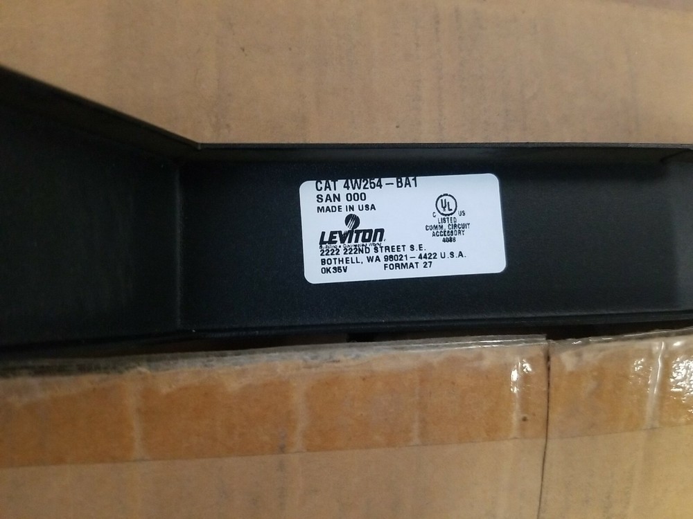 Leviton 4W254-BA1 Recessed Angled Blank Panel Insert